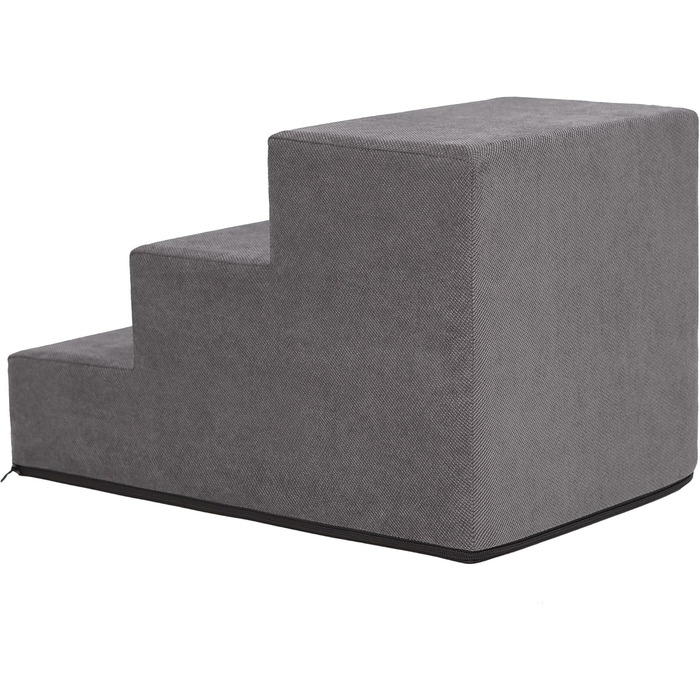 Сходинка для тварин Huastiertreppe з 4 сходинками, для собак та котів, допомога у підйомі, Graphit Savoy, M - 30x50x30 см