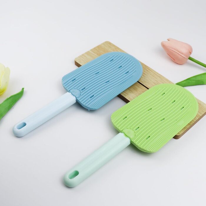 Гребінець для котів, м'який, миючий, для видалення ковтунів та зменшення випадіння шерсті, портативна щітка для грумінгу, масажна, для довгошерстих та короткошерстих котів, зелений