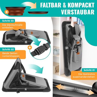 Транспортна переноска для собак та котів XXL 92x64x64 см | Переноска для тварин з мискою та плечовим ременем | Для котів та собак, сірого кольору