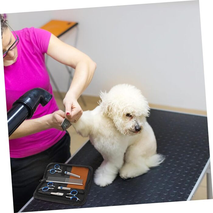 Професійні ножиці для грумінгу собак MILISTEN: набір з вигнутими та прямими ножицями з цинкової сплави, ергономічні