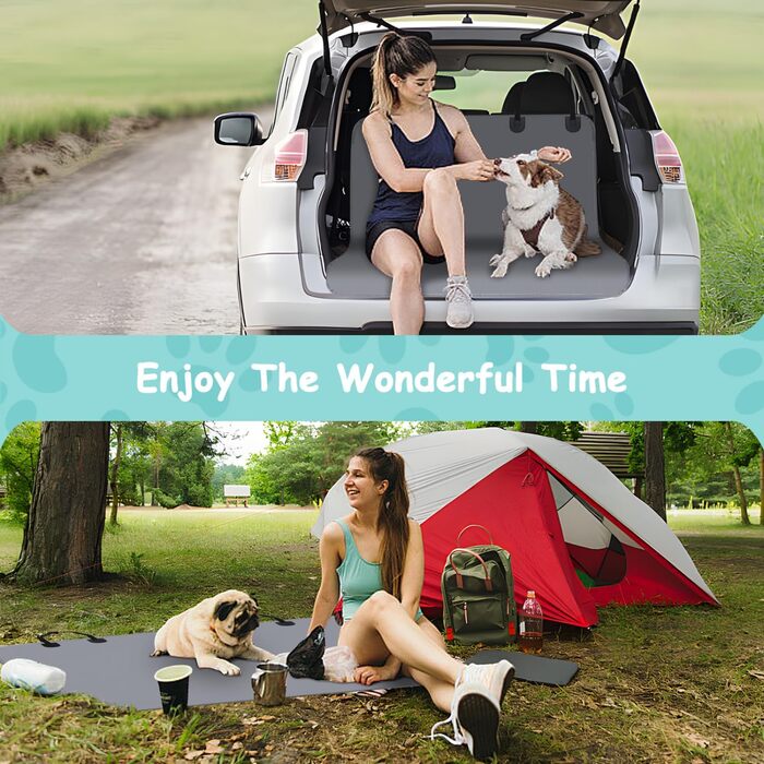 Чохли на сидіння для собак Nobleza: водонепроникні, зносостійкі, універсальні, 140x110 см (Сірий)