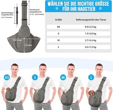 Сумка-переноска для собак SlowTon, сіра, S (для тварин 1,3-3,6 кг)