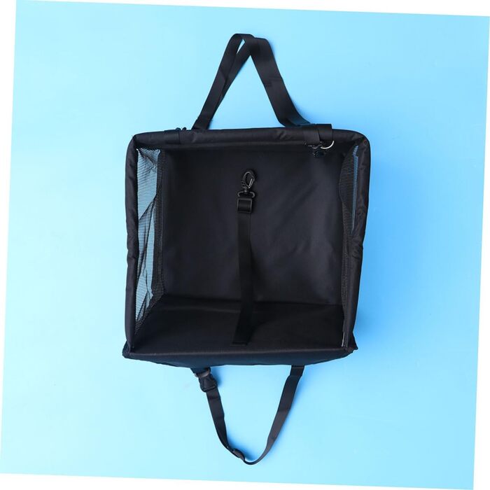 Сумка-переноска для собак та котів BESPORTBLE - чорна, з регульованим ременем безпеки та відділенням для зберігання