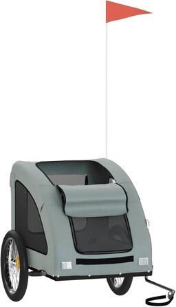 Причіп для велосипеда для собак Сірий Oxford, модель 93965