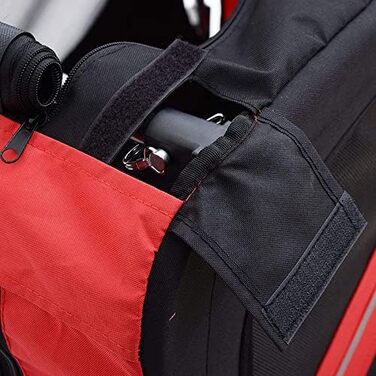 Багатофункціональний велопричіп 2-в-1: для дітей та домашніх тварин. Велосипедний причіп-візок, 2 місця, 137x73x90 см (червоний та чорний)