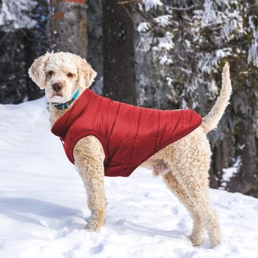 Зимовий одяг для собак Meioro: тепла куртка, флісова жилетка, м'який світшот для маленьких та середніх собак (XXL, Rosso)