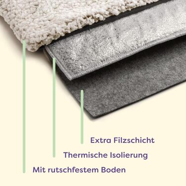 Самогріюча собача ковдра - велика лежанка для собак 90x60 см - знімний, пральний чохол - м'яка, тепла ковдра без електроенергії - з неслизьким дном (колір: коричневий)