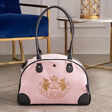 Сумка-переноска для тварин Juicy Couture, стильна рожева дорожня сумка для маленьких собак і котів