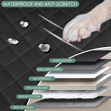 Захисний чохол на автосидіння для собак, стійкий, нековзкий, сірий. Захист заднього сидіння від бруду та подряпин, легко миється.