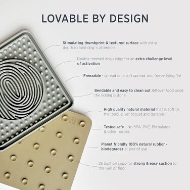 Килимок для собак Hevea з натурального каучуку (Хмарно-сірий)