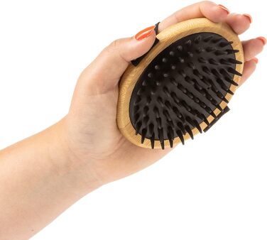 Mikki 6280002 Бамбукова рукавичка-щітка для грумінгу собак та котів з кулькоподібними наконечниками