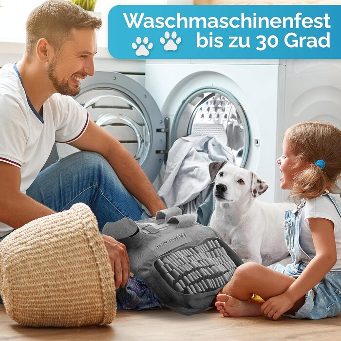 Килимок для собак - іграшка-головоломка з 5 елементами та 3 рівнями складності. Міцний матеріал, підходить для собак будь-якого розміру (сірий)