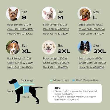 Зимовий теплий накид для собак ASENKU (S, M, L, XL) – водонепроникний, вітронепроникний, з відбиваючими елементами, з нагрудником, для маленьких, середніх та великих собак, зелений