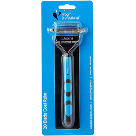 GROOM PROFESSIONAL Щітка для собак - вичісуюча щітка для собак, видалення підшерстка, вичісування, видалення шерсті, X-Fein 20 зубців, екстра-тонка
