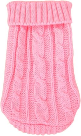 Зимовий пуловер для собак, класичний одяг для маленьких собак, цуценят, котів, в'язаний пуловер, для такс, шнауцерів (однотонний, розмір XXS (4) 0,5–1,5 кг)