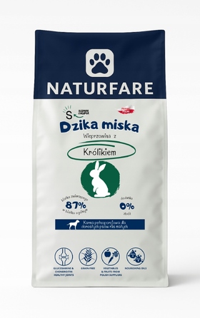 Корм для собак малих порід Naturfare Dzika Miska, свинина з кроликом, 12 кг