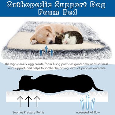 Ортопедичне ліжко для собак з печерею, 84 x 70 см, з ковдрою та антистресовою подушкою з memory foam. Підходить для собак, котів та цуценят.