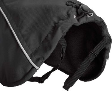 Теплий водовідштовхуючий теплий зимовий накид для собак HUNTER NORDBY, чорний, для маленьких собак, з відбиваючими елементами, машинне прання, розмір 44