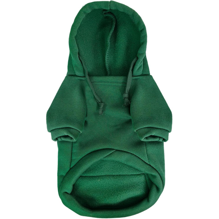 Теплий зимовий накид для собак з кишенею, Худі для цуценят, одяг для маленьких собак, Чихуахуа, розмір X-Small, зелений