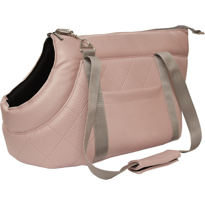 Сумка-переноска для собак та котів Boutique Zoo, 5 кг, рожева (штучна шкіра)