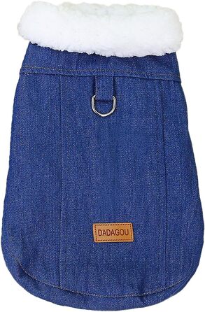 Тепла зимова куртка для собак Zunea з флісовою підкладкою, розмір 4XL, темно-синій