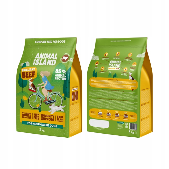 Сухий корм для собак Animal Island Brilliant Beef з яловичиною, 3 кг