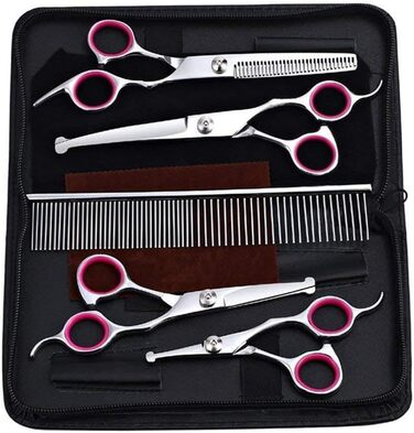 Набір для догляду за шерстю собак та котів, 5 шт., з округлими кінчиками, нержавіюча сталь, для тіла, обличчя, носа, чудовий подарунок для тварин