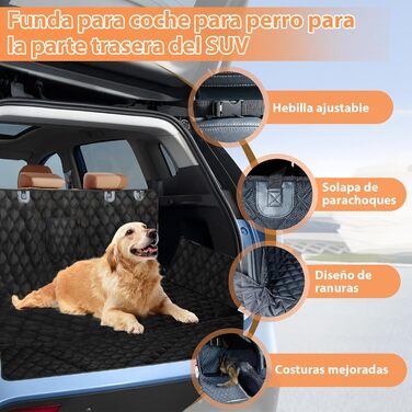 Водонепроникний килимок у багажник для собак, антиковзаючий, з боковим захистом, стійкий до подряпин, миючий, для SUV та позашляховиків