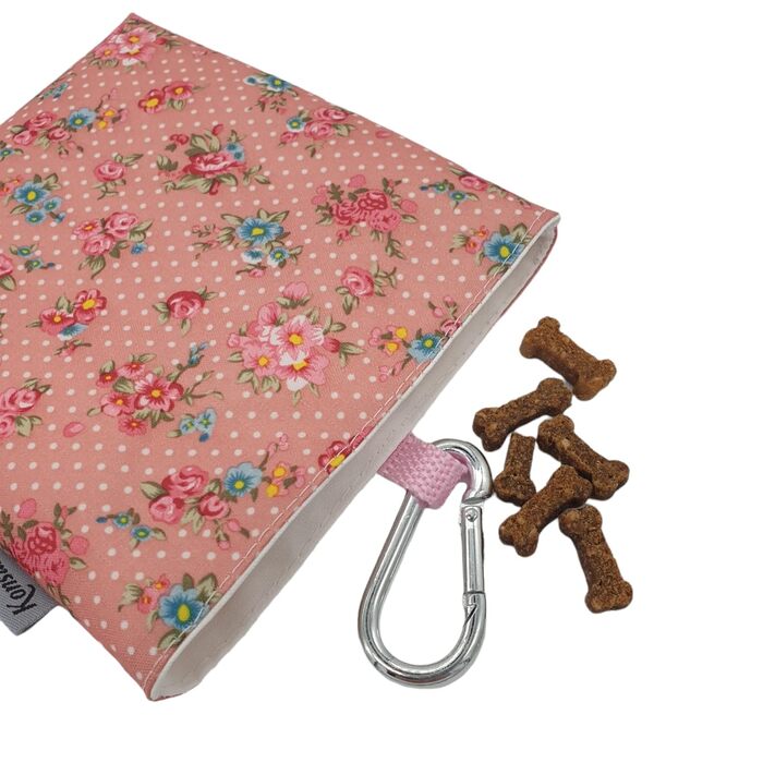 Сумка для собачих ласощів з магнітом та карабіном з ПВХ тканини - ROSEN AUF ROSA