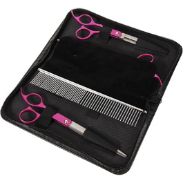 Набір професійних ножиць для грумінгу собак Supvox з гребінцем: для стрижки та догляду за шерстю. Нержавіюча сталь, легко миються.