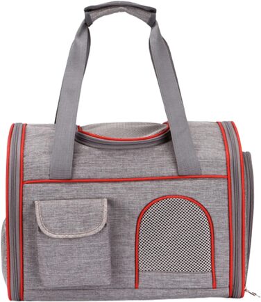 Транспортна сумка для кота Moxeupon | Переноска для кошенят | Сумка-переноска для тварин з м'якими стінками, схвалена авіаперевізниками (червона)