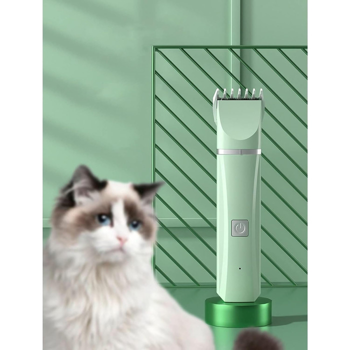 Електрична машинка для грумінгу собак та котів 4-в-1, набір для догляду за шерстю, триммер для нігтів, акумуляторна, тиха, безпечна