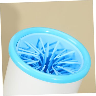 Пристрій для миття лап домашніх тварин FONDOTIN з USB-зарядкою, силіконовий масажер для лап, ротаційний інструмент для очищення (синій та білий)