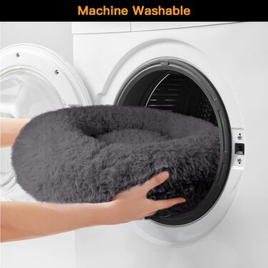 Кругле м'яке ліжко для собак та котів, Anti-Stress, XX-Large, сірий, плюшеве, для дому