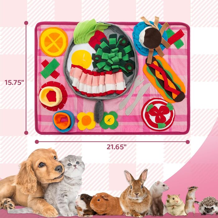 Інтерактивна килимок для годування собак, котів та тварин. Стимулює пошук їжі та розвиває навички. Можливість миття. Підходить для цуценят, малих та середніх порід.