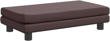 Ляжка для собак, м'який лежак з розширеним спальним місцем, диван-лежанка для маленьких собак та домашніх тварин, лежанка для котів, штучна шкіра (колір коричневий)