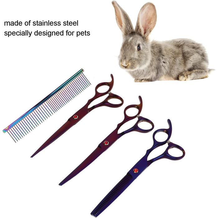 Професійний набір ножиць для грумінгу собак, 5 шт., 17.8 см, нержавіюча сталь