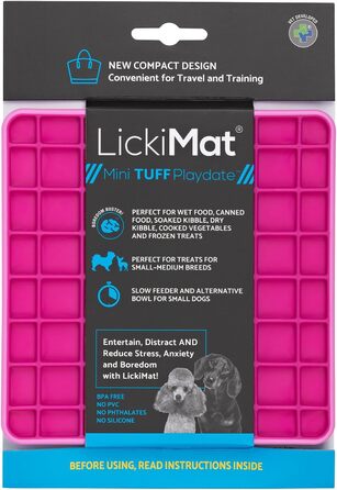 Килимок для собак LICKIMAT Mini Tuff Playdate: повільне годування, розвага та зменшення тривоги