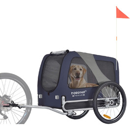 DOGGYHUT® Преміум великий велопричіп для собак об'ємом 270 літрів, синій