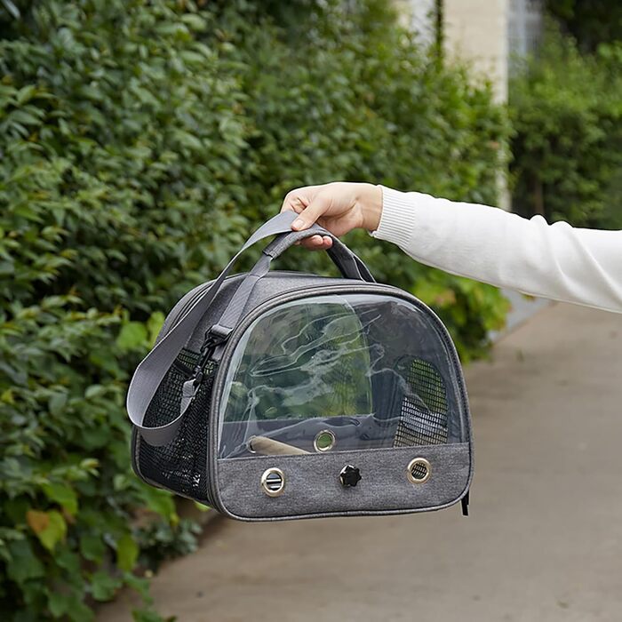 Сумка Vogel для транспортування папуг з прозорим вікном, рюкзак для маленьких домашніх тварин, складаний