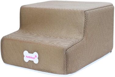 Сходинки для собак на 2 ступені для ліжка та дивану, 20 см, широкі, для маленьких, старих, великих собак та котів, стабільні, протиковзні, миючі, хакі