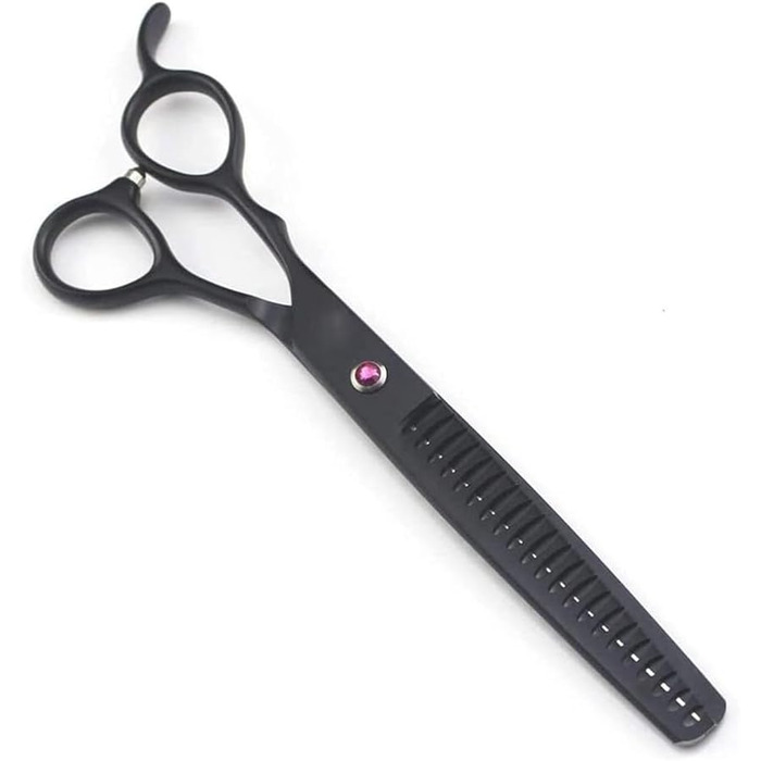 Професійна ножиці для собак, вигнуті ножиці для грумінгу, набір інструментів для догляду за шерстю собак, чорний, 7 дюймів