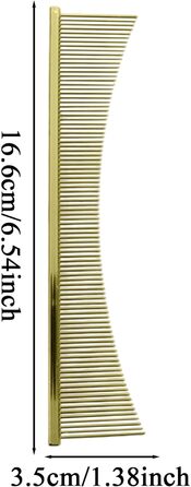 Гребінець для котів Flohkamm - догляд за шерстю, аксесуари для домашніх тварин. Підходить для собак, довгошерстих порід, цуценят. Золотий колір.