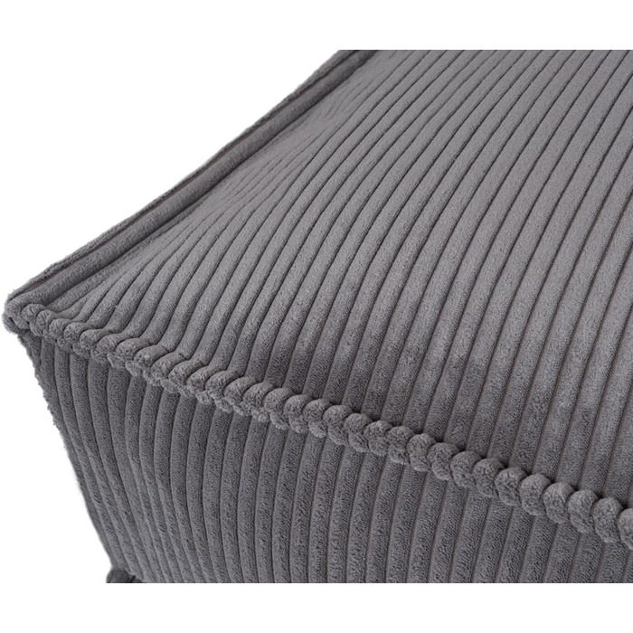 М'який лежак для собак Lesedi Cord з ручною в'язкою, 135x90 см, сірий - знімний, пральний чохол - для великих, середніх та маленьких собак