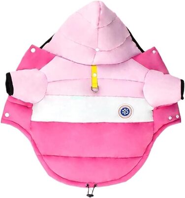Зимова куртка для собак, теплий одяг для цуценят, маленьких та середніх собак, котів, чихуахуа, бульдога, мальтіза (рожева, S)