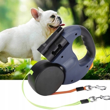 Регульований подвійний рулетка-повідець для собак 3M з LED-підсвіткою