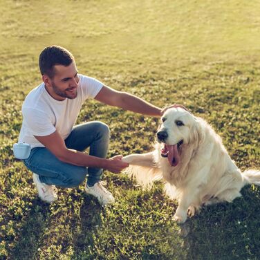 Сумка для корму для собак AUDWUD з силікону, портативний контейнер для тренувань з кліпсою та магнітною застібкою (1 шт, Шiefer)