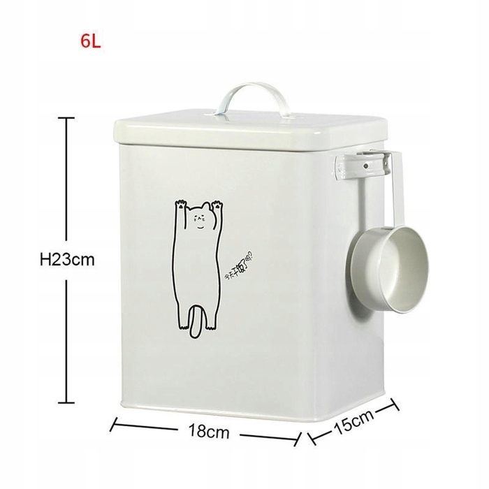 Герметичний контейнер для зберігання сухого корму для котів та круп, універсальний органайзер для продуктів