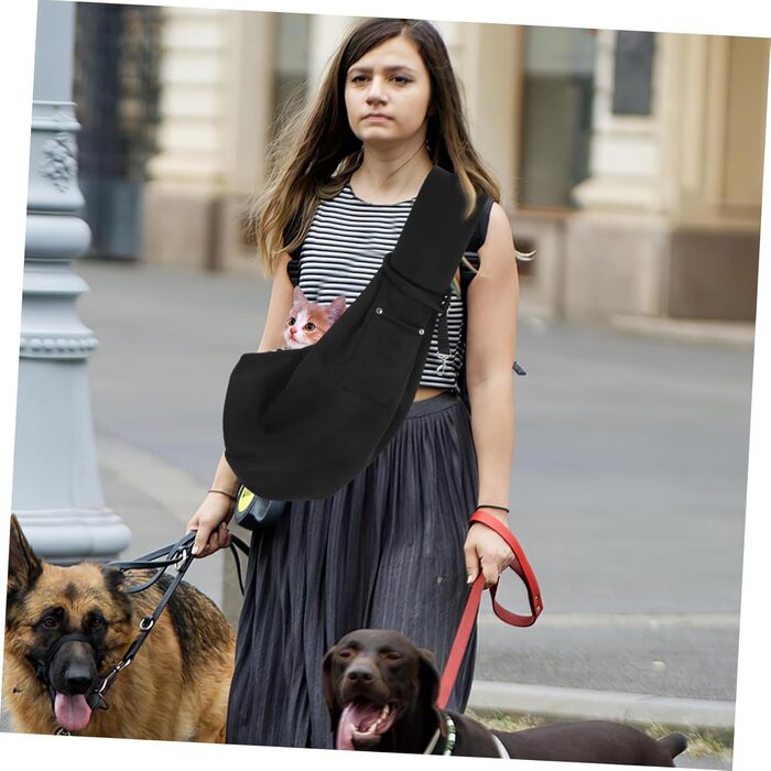 Сумка-переноска для собак та котів Toyvian, регульована, для подорожей, з кишенею