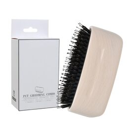 Бурштук для видалення підшерстка для собак та котів | Силіконовий гребінь для грумінгу | Ідеально для довгошерстих тварин | Білий